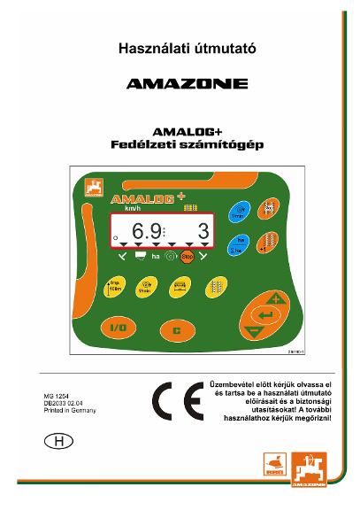 Kezelési útmutató AmaLog+