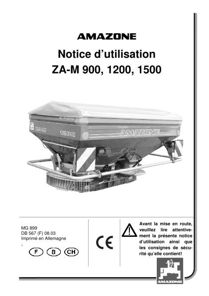 Notice d'utilisation ZA-M 900-1500