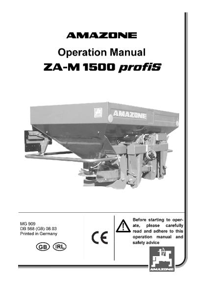 Operation manual ZA-M 1500 profiS