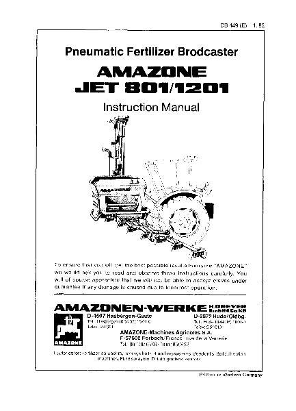 Instruction Manual JET 801/1201