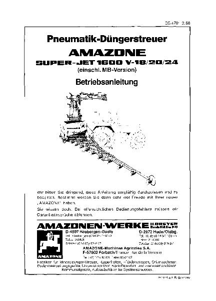 Betriebsanleitung SUPER-JET 1600 V-18/20/24