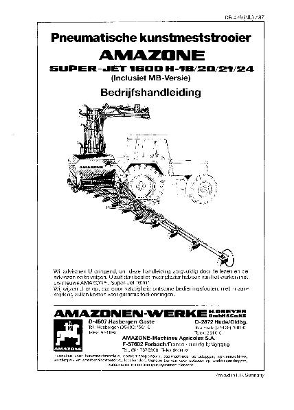 Bedieningshandleiding SUPER-JET 1600 H-18/20/22/24