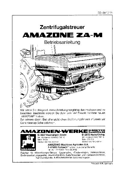 Betriebsanleitung ZA-M (01/91)