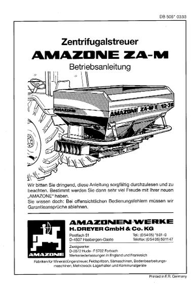Betriebsanleitung ZA-M (03/93)