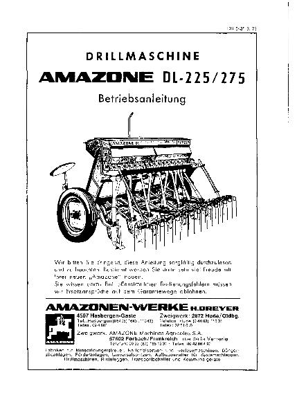Betriebsanleitung DL-225/275 (03/75)