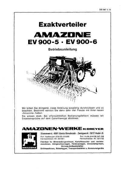 Betriebsanleitung EV 900-5 . EV 900-6