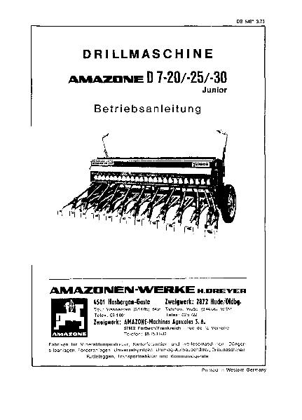 Betriebsanleitung D7-20/-25/-30 Junior