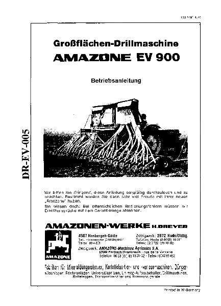 Betriebsanleitung EV 900 (04/74)