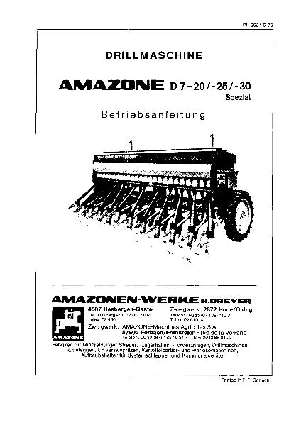 Betriebsanleitung D7-20/-25/-30 Special