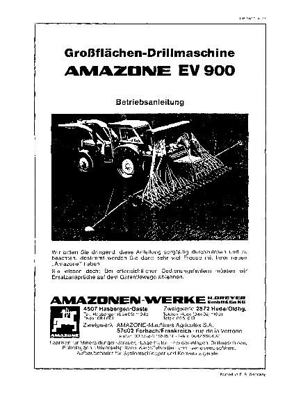 Betriebsanleitung EV 900 (06/77)