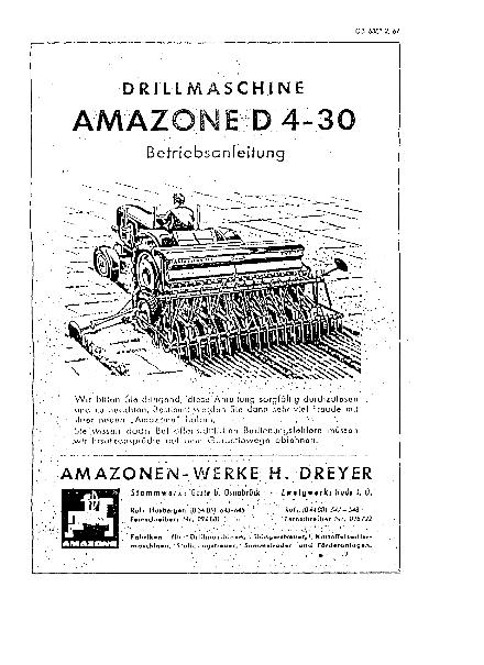 Betriebsanleitung D4-30 / D5-30 - 1967