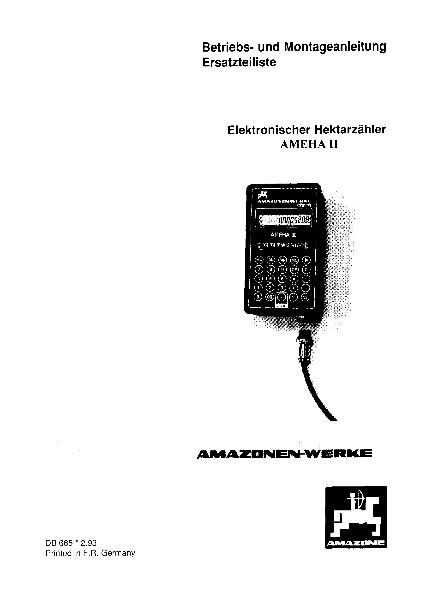 Betriebs- und Montageanleitung AMEHA II