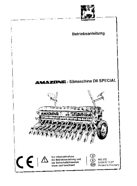 Betriebsanleitung D8 Special (11/97)
