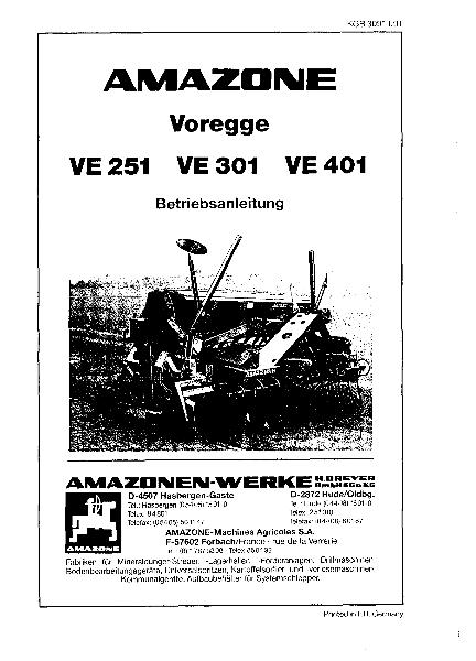 Betriebsanleitung VE 251, VE301, VE 401