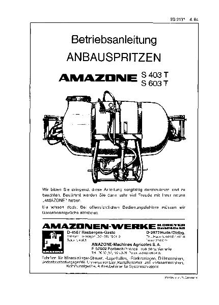 Betriebsanleitung S 403 T, S 603 T (04/84)