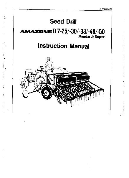 Operation manual D7 -25/ -30/ -33/ -40/ -50 Standard/ Super