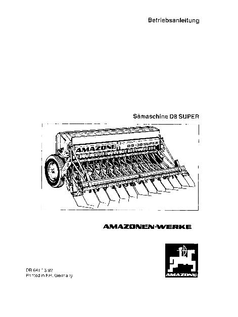 Betriebsanleitung D8 Super (03/92)