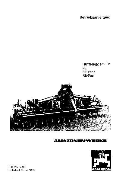Betriebsanleitung RE, RE-Vario, RE-Duo (04/92)