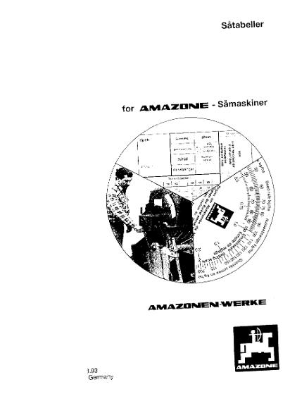 Satabeller for Samaskiner  D8 AD8 AD-2 RPD RP-AD-2 