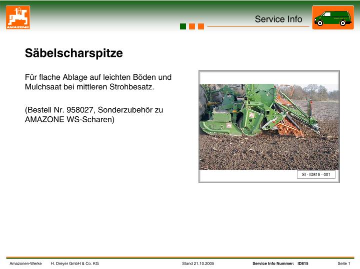 Einsatz von Säbelscharspitzen