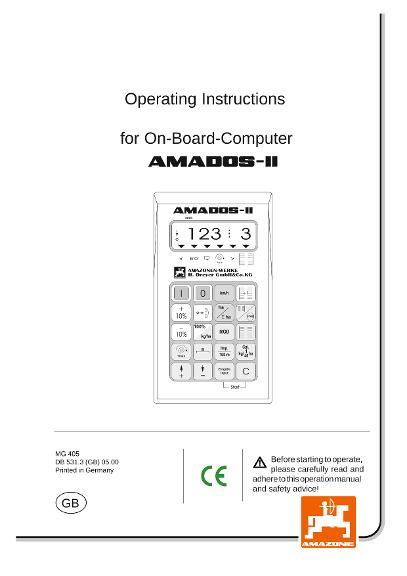 Operation manual Amados II