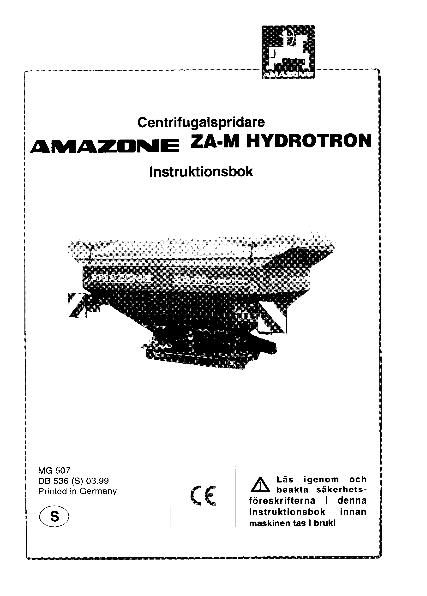 Instruktionsbok ZA-M Hydro