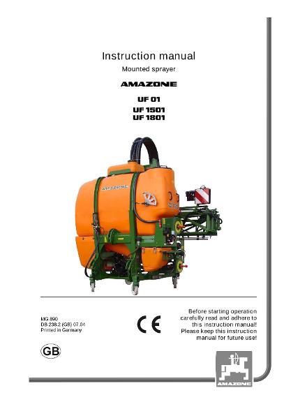 Operation manual UF 01