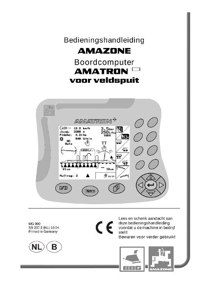 Bedieningshandleiding Amatron + voor veldspuit