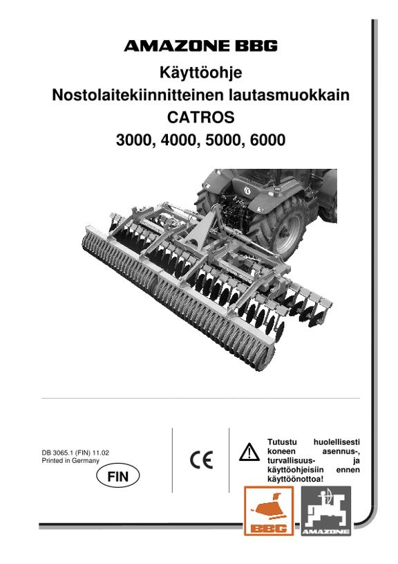 Käyttöohjekirja Catros