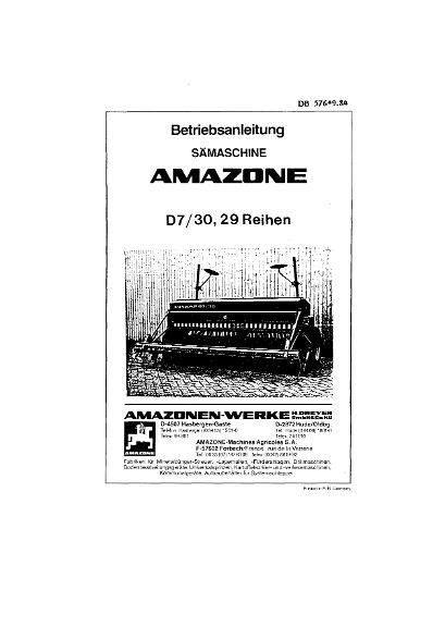 Betriebsanleitung D7/30 (09/84)