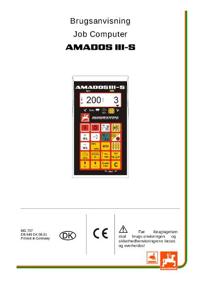 Brugsanvisning Amados III S