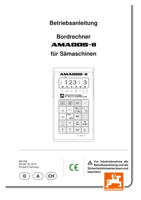 Betriebsanleitung Amados II für Sämaschinen