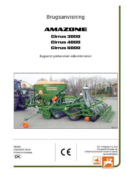 Brugsanvisning Cirrus 3000-6000