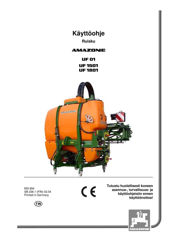 Käyttöohjekirja UF 01