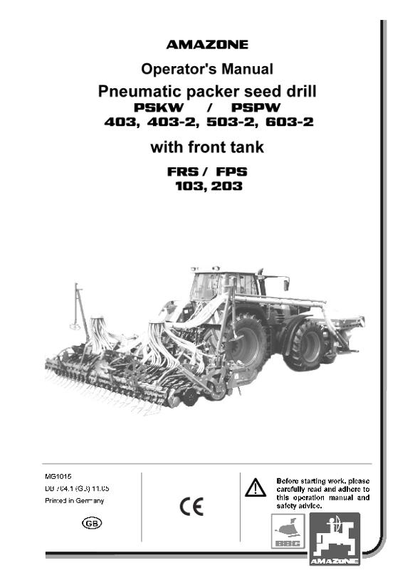 Operation manual Avant
