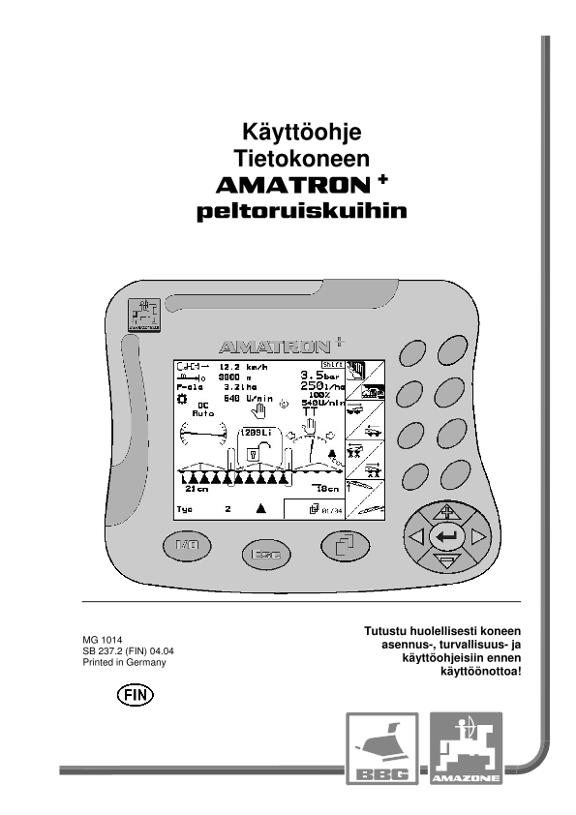 Käyttöohjekirja Amatron + f. Spritze