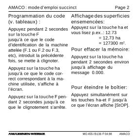 Notice d'utilisation Amaco