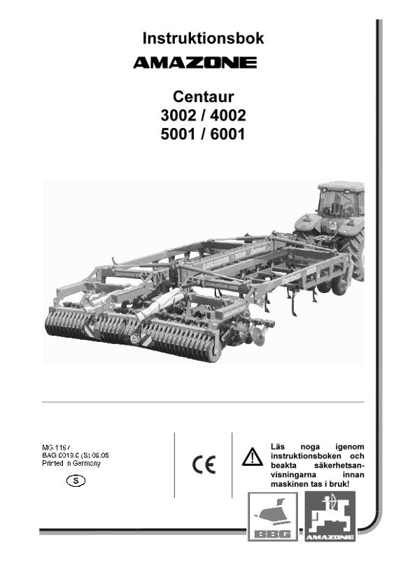 Instruktionsbok Centaur 3002-6001