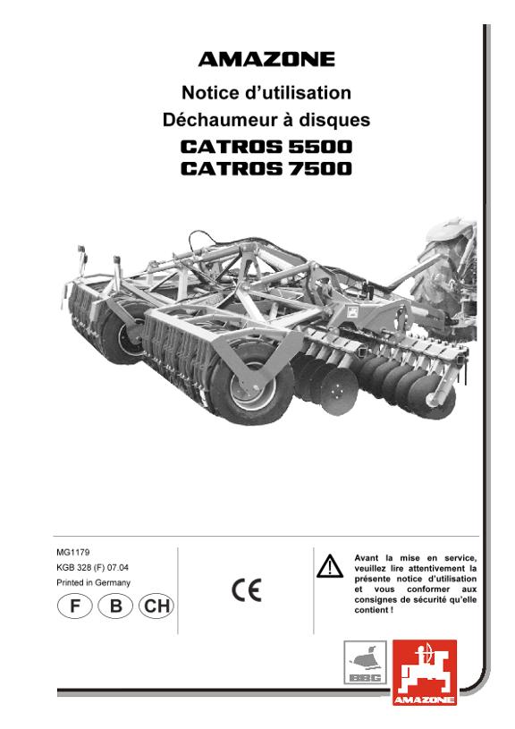 Notice d'utilisation Catros 5500 / 7500