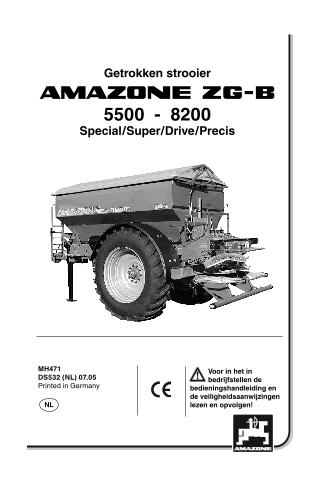 Strooitabel ZG-B 5500/8200