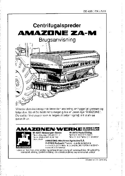 Brugsanvisning ZA-M