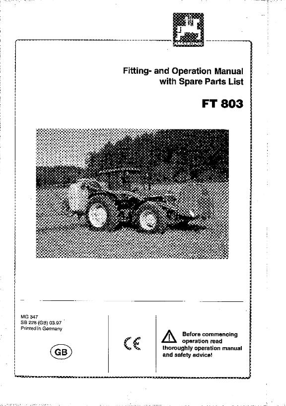 Instruction and operation manual FT