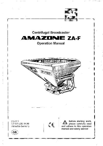 Operation manual ZA-F