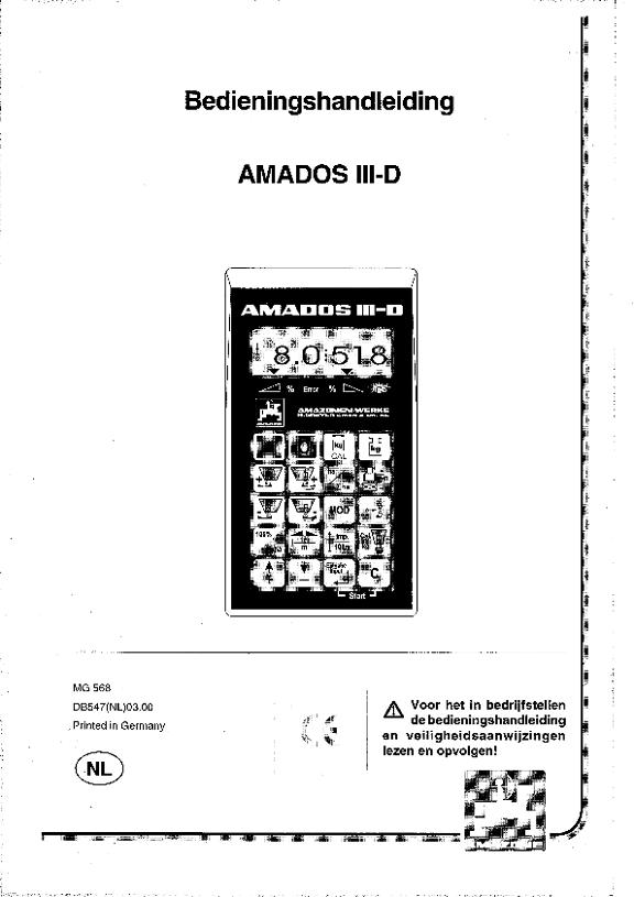 Bedieningshandleiding AMADOS III