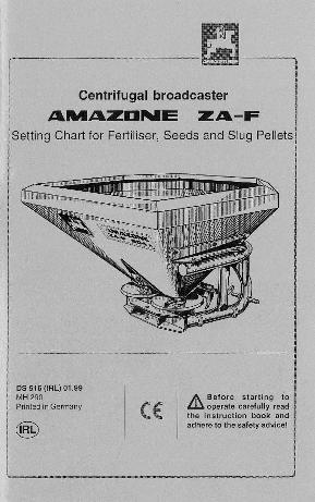 Setting chart ZA-F