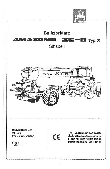 Såtabell ZG-B 01