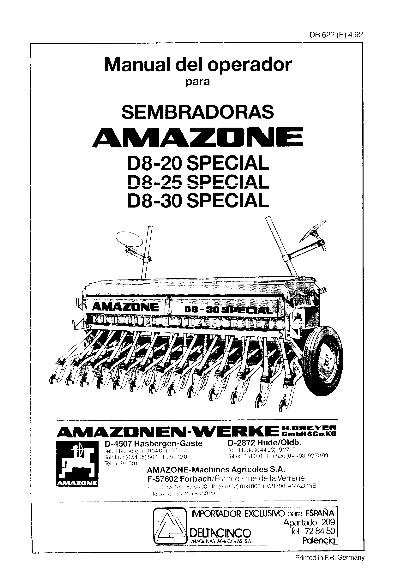 Manual del operador D8 Special