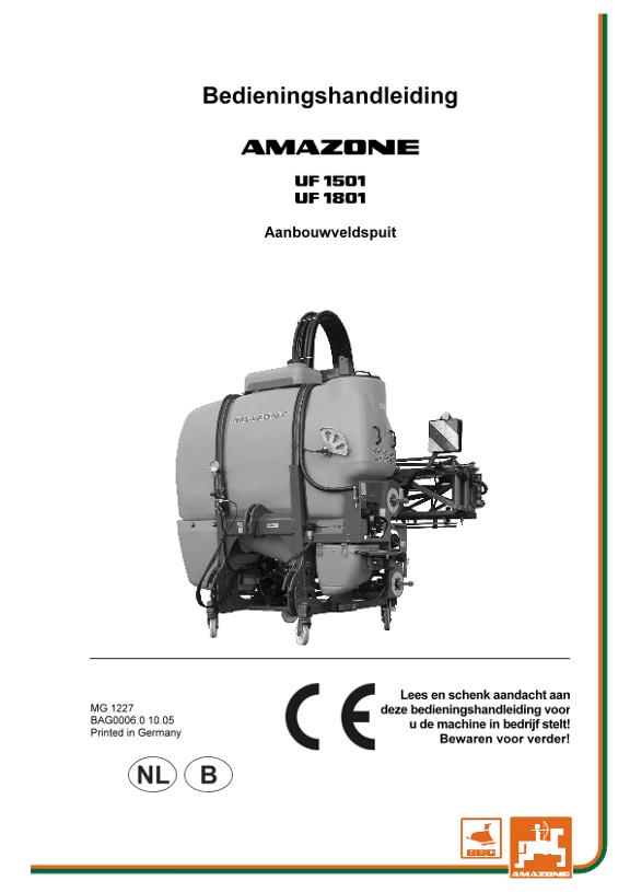 Bedieningshandleiding UF 1501/1801