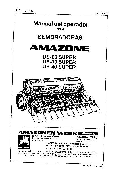 Manual del operador D8 Super