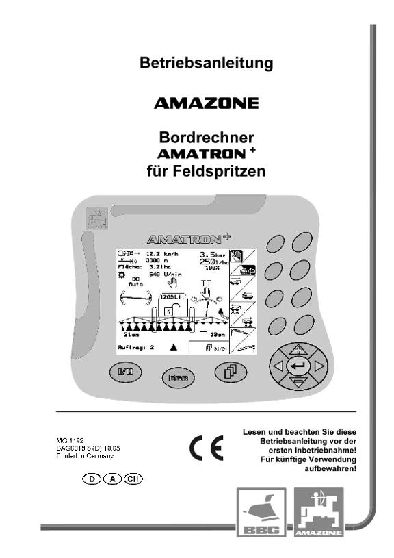 Betriebsanleitung Amatron+ f. Spritze